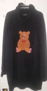 Lazy Oaf Teddy Bear Long Oversized Sweater Dress - Picture 1 of 3