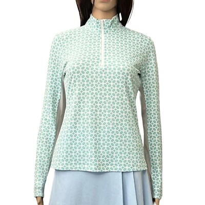 Top activo Tommy Bahama para mujer talla L verde mangas largas con paneles de malla nuevo con etiquetas Foto 1 de 4