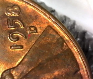 1958-D Lincoln Wheat Cent - Repunched Mintmark RPM - Error #T197 - Bild 1 von 4