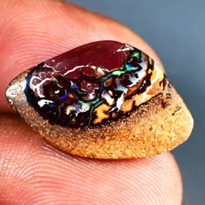 7.70 ct Flashing Fancy (21 x 14 mm) Multi Color Australian Koroit Boulder Opal - Picture 1 of 1