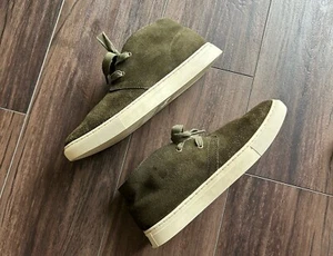 Polo Ralph Lauren Joplin Green Suede High Top Ankle Sneakers Men’s Size 8D - Picture 1 of 11