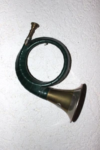 Original Fürst Pless Jagdhorn Waldhorn Signalhorn mit Mundstück - Bild 1 von 7