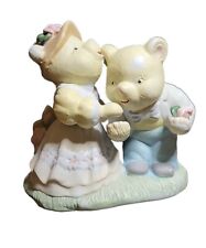 Vintage Teddy BearCouple Ceramic FigurineCountry RomanceValentine's Day