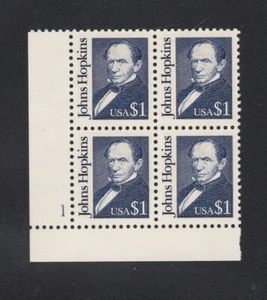 USA 1989 MNH $1 JOHNS HOPKINS IN PLATE BLOCK OF 4 - Picture 1 of 1