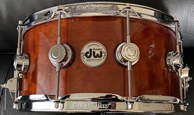 DW 6.5" x 14" Collector's Exotic Maple VLT 10-ply in Sapele Pommele w/ Chrome HW - Image 1 of 4