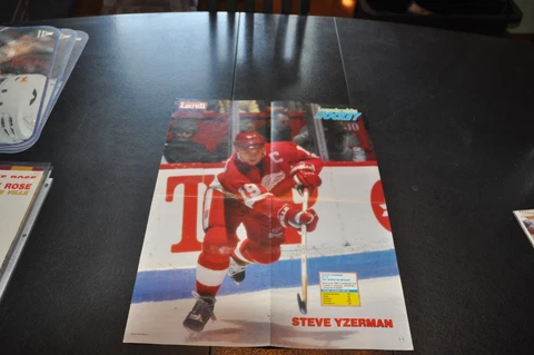 Steve yzerman Detroit red wings hockey nhl vintage colour poster 1991-1992 hof Cover
