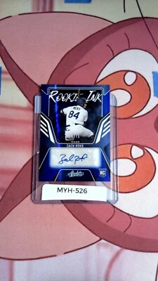 ZACH REKS 2022 PANINI ABSOLUTE #AKIZA ROOKIE INK AUTO BLUE /75 - Image 1 of 2
