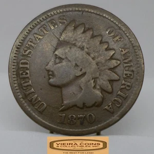 1870 Indian Head One Cent - #C52336NQ - Picture 1 of 2