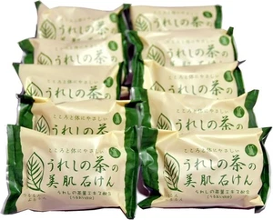Ureshino Onsen Green Tea Beauty Soap 100g×10  Natural Skincare Bar Made in Japan - Picture 1 of 3