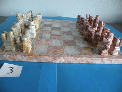 Chess Set  Marble stone aztec - Image 1 of 4