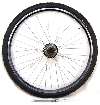 Komplett Hinterrad 28 Zoll Hohlkammerfelge mit 7-fach Ritzel und Reifen 1,75 QR - Bild 1 von 4