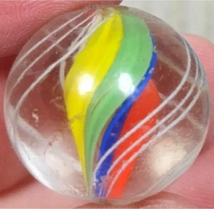 27/32" Killer Electric Half & Half Divided Core Aventurine German Marbles MM/M - Picture 1 of 14
