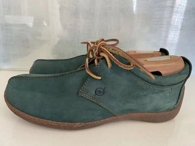 Zapatilla deportiva Born Nubuck de cuero con cordones verde bosque punta dividida W7244 para mujer 9,5/41 Foto 1 de 4