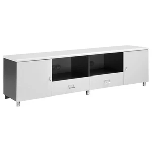 Coaster Burkett 2-drawer TV Console White and Grey Rectangular - Picture 1 of 1
