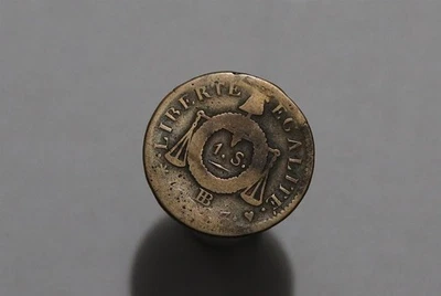 🧭 🇫🇷 FRANCE REVOLUTION 1 SOL 1793 BB LAN II B87 #Z6654 Foto 1 de 3