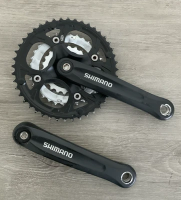 SHIMANO DEORE MOUNTAIN BIKE CRANKSET TRIPLE 22-32-44 TOOTH 175 MM ARMS M440 - Image 1 of 4