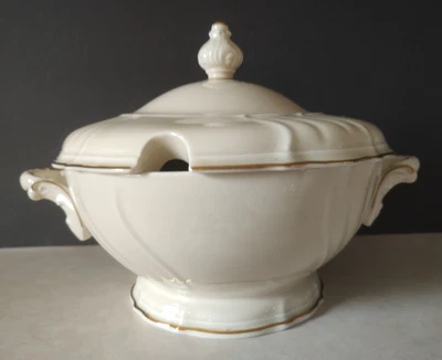 Sopa Rosenthal Alemania PARZIVAL Oro Marfil Rollo 9 1/4 pulgadas Excelente Foto 1 de 4