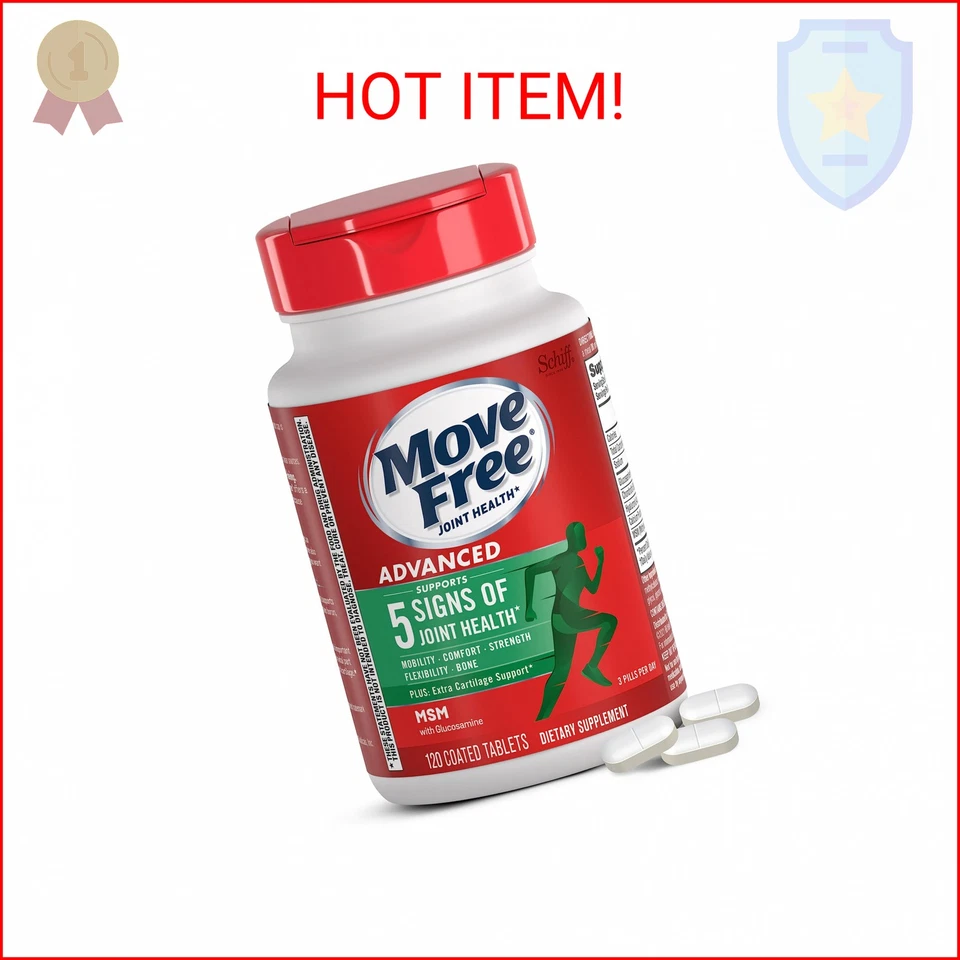 Schiff Move Total Joint Health Advanced Plus MSM - 120 Tablets