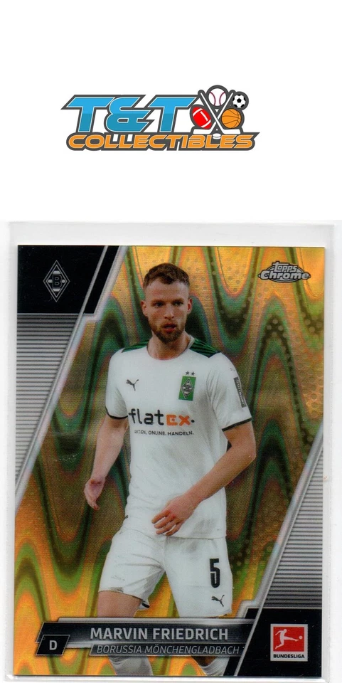2021-22 Topps Chrome Bundesliga Gold RayWave #14 Marvin Friedrich 91 - Image 1 of 1