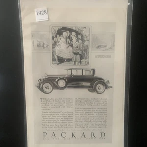 Vintage 1928 Packard Slender Graceful Proportions Ad Advertisement - Picture 1 of 2