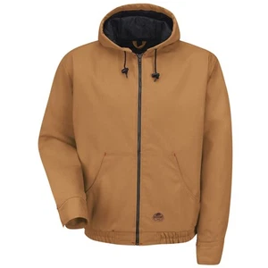 Red Kap Blended Duck Zip-Front Hooded Jacket - Picture 1 of 5
