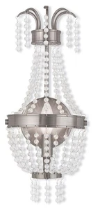 Livex Lighting 51872-91 Valentina Wall Sconce Brushed Nickel - Picture 1 of 11