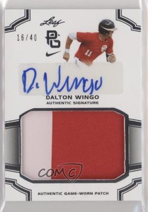 2016 Leaf Perfect Game National Showcase Silver /40 Dalton Wingo Patch Auto