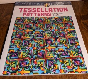 NEW! Creative Haven Tessellation Patterns Coloring Book by John Wik 30+ Drawings - Picture 1 of 11