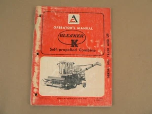 Allis Chalmers Gleaner K Mähdrescher Betriebsanleitung 1971 Serie # 12201 und höher - Bild 1 von 2