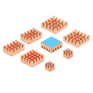 Heat Sinks For RPI 5 Board Heatsink Radiator Copper Cooling Pad Set 8PCS - Afbeelding 1 van 8