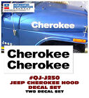 Qj-J250 Jeep - Cherokee Hood Name Decal Set - Licensed Graphic