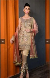 Original Khuda Bakhsh Designer Outfit Dress Wedding Eid Party Wear - Picture 1 of 3