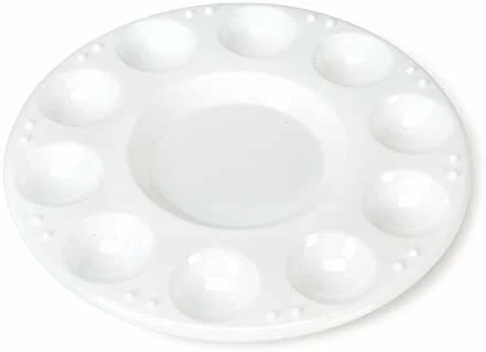 Darice 1192 10 Well Round Plastic Palette, 7-Inch Diameter - image 1 of 1