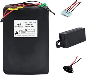 48V 50Ah LiFePO4 Ebike Battery for 1500W Electric Bike Motor Tricycle Scooter - Picture 1 of 8