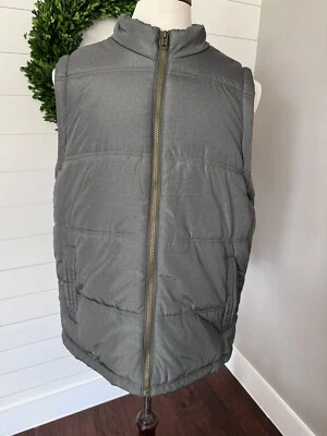 Chaleco acolchado impermeable original para hombre con cremallera completa forrado a cuadros talla XL (W1) Foto 1 de 4