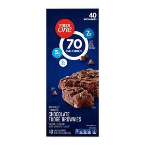 Fiber One Chocolate Fudge Brownies .89 Oz., 40 Pk. 2Packs, NO SHIP TO CA STATE - Picture 1 of 6
