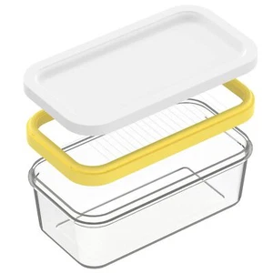 Butter Slicer Cutter Stick Butter Container Dish With Lid For Fridge Easy Cuttin - Picture 1 of 6