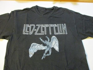 LED ZEPPELIN SWAN SONG LOGO T-SHIRT S/M JIMMY PAGE ROBERT PLANT JOHN PAUL JONES - Picture 1 of 7