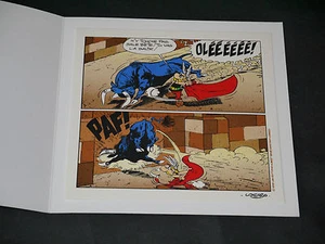 SÉRIGRAPHIE ASTÉRIX EN HISPANIE CASSETTE TDK  TAUREAU 1999 - Picture 1 of 2