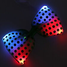 LED Fliege Pailletten blinkend Halloween Krawatte Bow Tie Weihnachten ROT