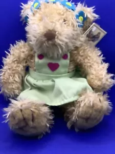 Monty Bear Teddy Bear With Dress And Headband 30cm - Picture 1 of 6