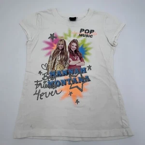 Hannah Montana TShirt - Girls Medium 10/12 Tee - Vintage 2000s Pop Music Shirt - Picture 1 of 13