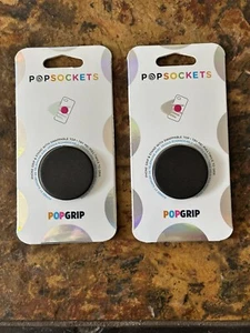 NWT Lot Of 2 PopSockets Phone Grip Stand Black Popgrip - Picture 1 of 2