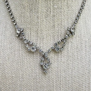 Vintage Draping Rhinestone Necklace - Picture 1 of 8