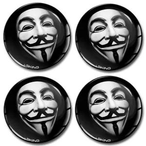 4 x 60 mm adesivi in silicone per tappi mozzo centro ruota anonimi - Foto 1 di 3