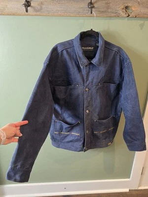 Jaqueta jeans Pelle Pelle Marc Buchanan azul urbano tamanho G - Imagem 1 de 4