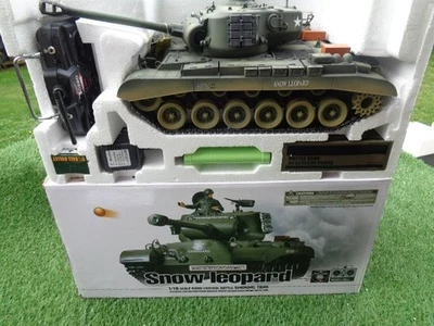 RC-Panzer M26 Pershing 1:16 grün Airbrush Metallketten, Schuß Rauch Sound Torro - Bild 1 von 4
