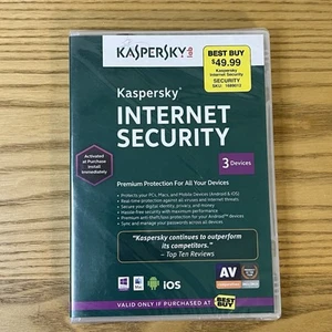 Kaspers Internet Security Premium Protection 3 Devices 2014 Sealed MAC iOS & PCs - Picture 1 of 5