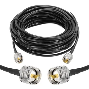 1PCS RG58 Coaxial Cable 35ft/10.7 M, UHF PL-259 Male to Male Coax Cable 50 Ohm - Zdjęcie 1 z 5