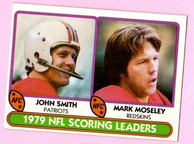 1980 Topps Scoring Leaders John Smith & Mark Moseley #334 - Image 1 of 2